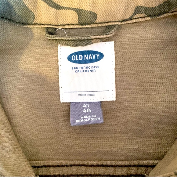 Camouflage Jean Jacket with Snap Buttons, size 4T, Old Navy - Picture 3 of 7